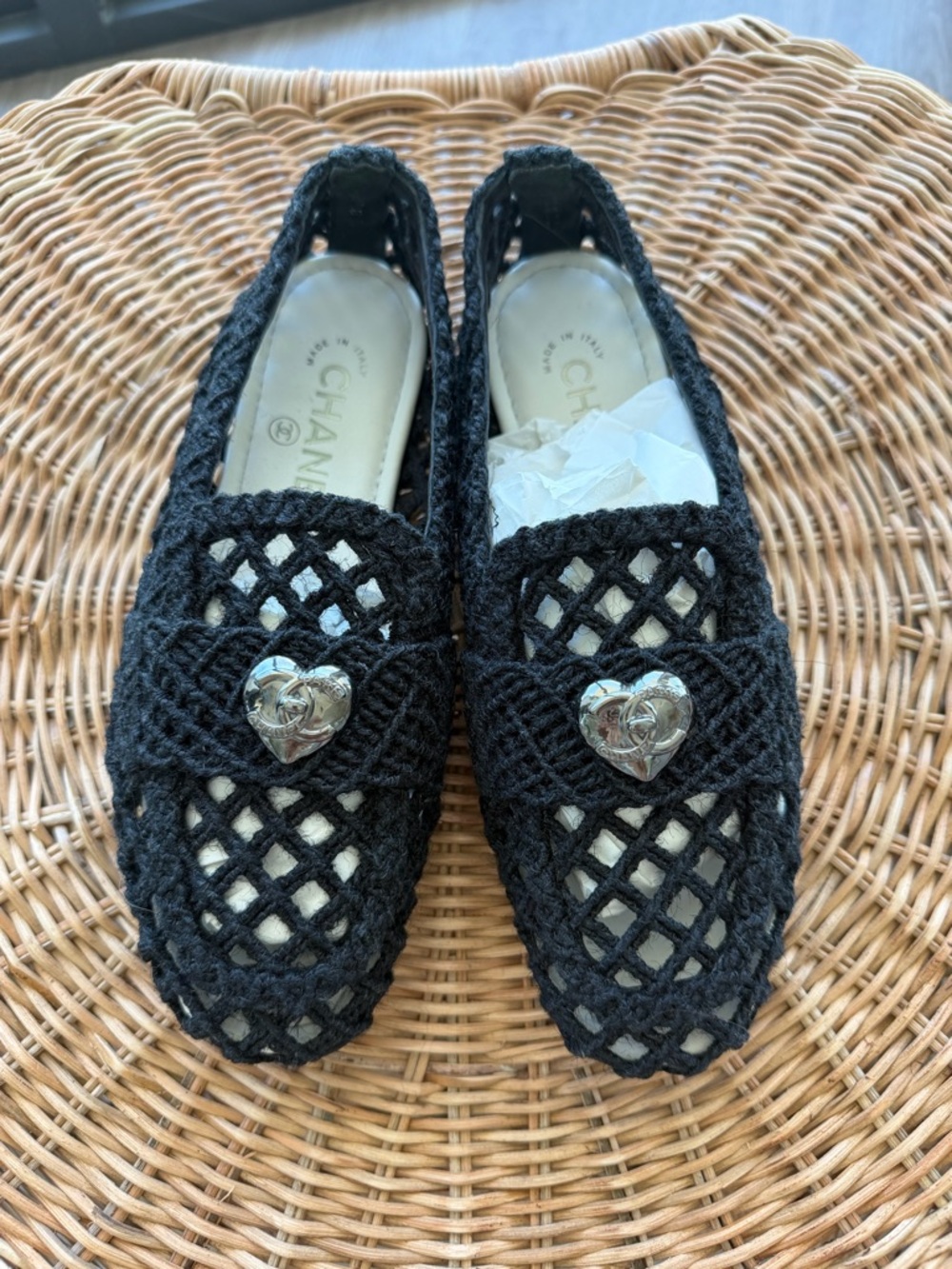 CHANEL Cruise 2023 by Virginie Viard Interlocking Braided Cord Loafers size 7,5 - Picture 16 of 16